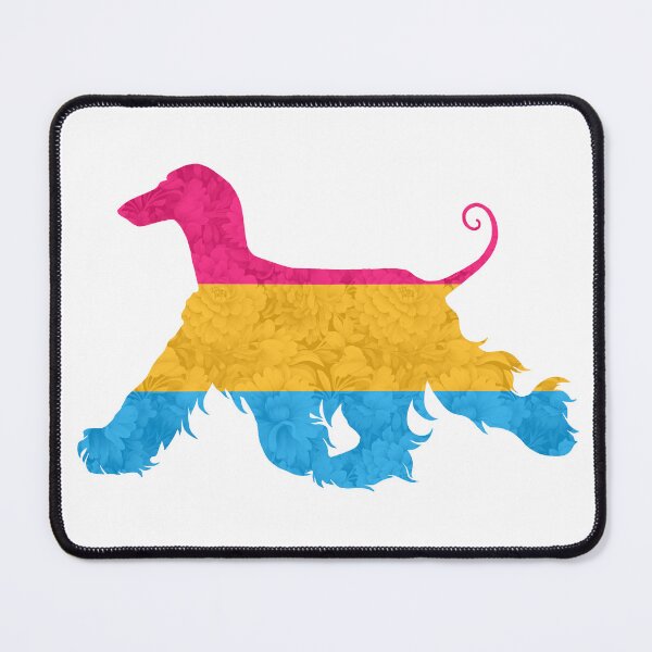 Item preview, Pansexual Pride Afghan Hound designed and sold by Spinyflowerart.