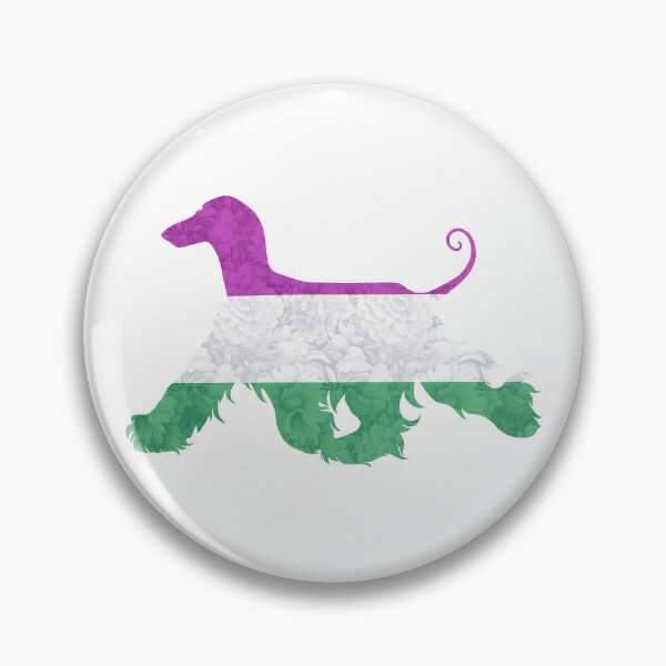 Item preview, Genderqueer Pride Afghan Hound designed and sold by Spinyflowerart.