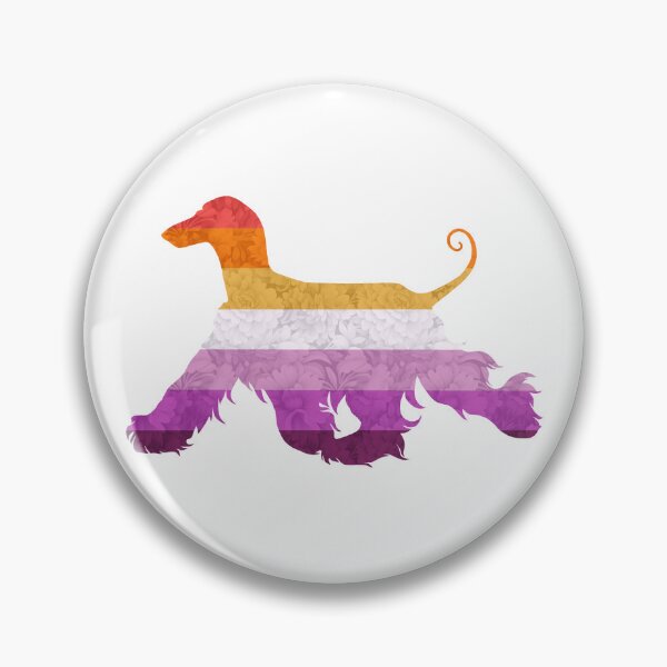 Item preview, Lesbian Pride Afghan Hound designed and sold by Spinyflowerart.