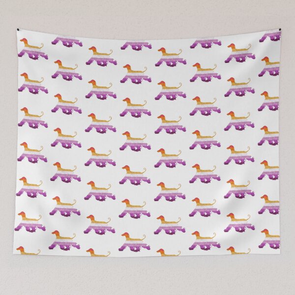 Item preview, Lesbian Pride Afghan Hound designed and sold by Spinyflowerart.