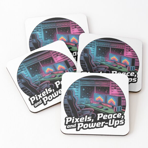 Item preview, Pixels, Peace & Power-Ups – Gaming-Setup designed and sold by MrERNST.