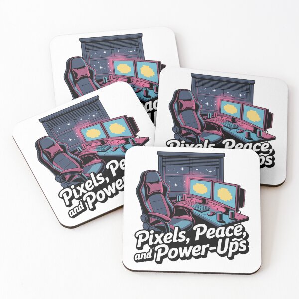 Item preview, Pixels, Peace & Power-Ups – Gaming-Setup designed and sold by MrERNST.