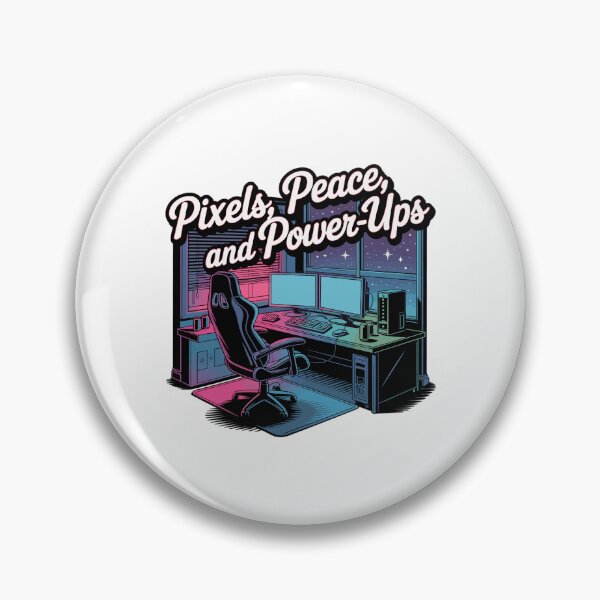 Artikelvorschau, Pixels, Peace & Power-Ups – Gaming-Setup entworfen und verkauft von MrERNST.