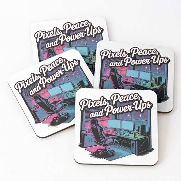 Item preview, Pixels, Peace & Power-Ups – Gaming-Setup designed and sold by MrERNST.