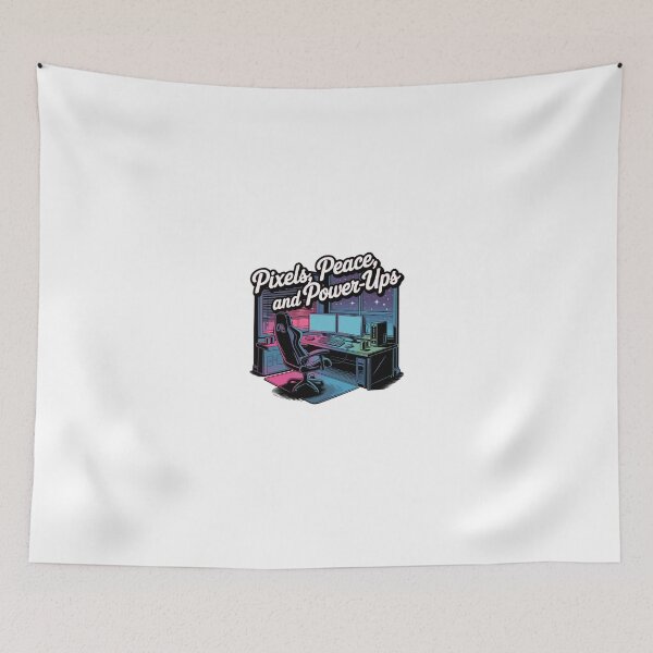 Item preview, Pixels, Peace & Power-Ups – Gaming-Setup designed and sold by MrERNST.