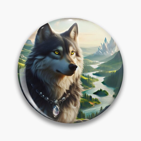 Item preview, Guardian Wolf of the Crystal Valley  designed and sold by EmeraldeaArt.