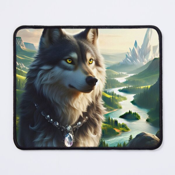 Item preview, Guardian Wolf of the Crystal Valley designed and sold by EmeraldeaArt.