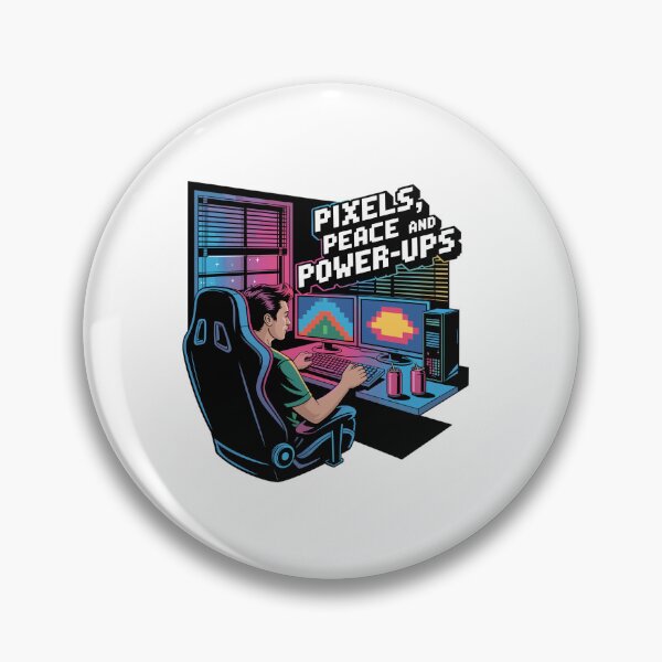 Item preview, Pixels, Peace & Power-Ups – Gaming-Setup designed and sold by MrERNST.