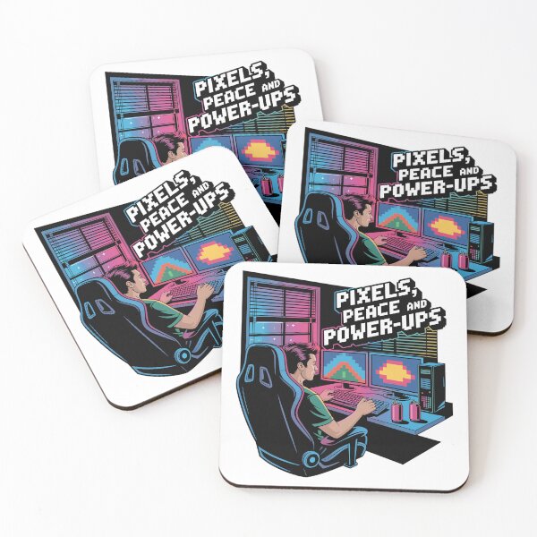 Item preview, Pixels, Peace & Power-Ups – Gaming-Setup designed and sold by MrERNST.