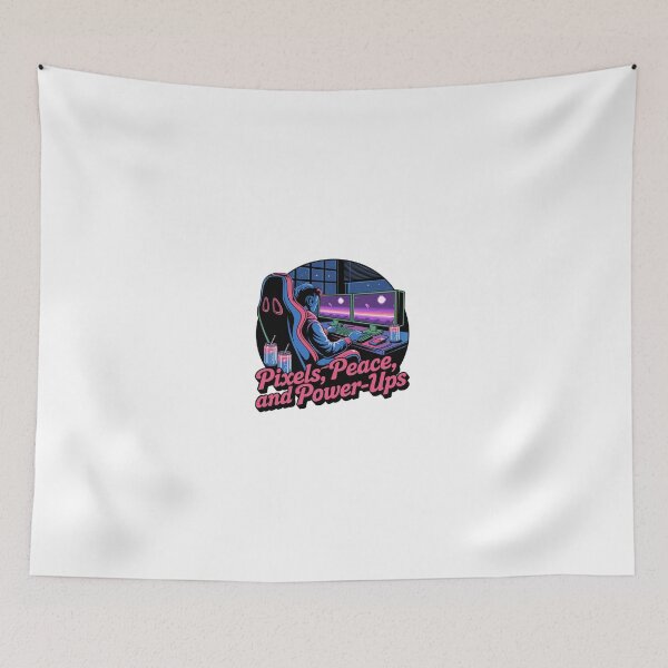 Item preview, Pixels, Peace & Power-Ups – Gaming-Setup designed and sold by MrERNST.