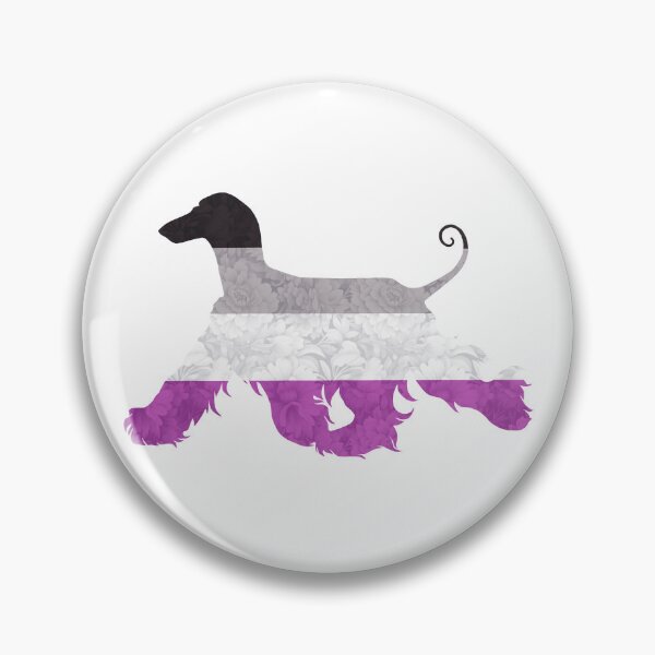 Item preview, Asexual Pride Afghan Hound designed and sold by Spinyflowerart.