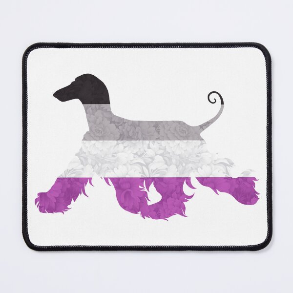 Item preview, Asexual Pride Afghan Hound designed and sold by Spinyflowerart.