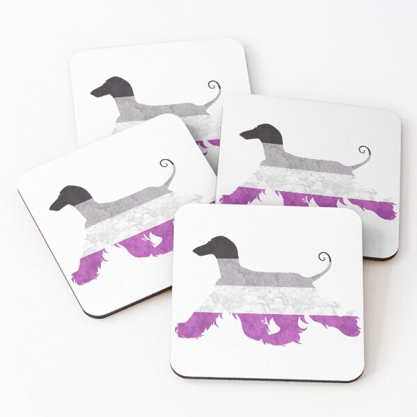 Item preview, Asexual Pride Afghan Hound designed and sold by Spinyflowerart.