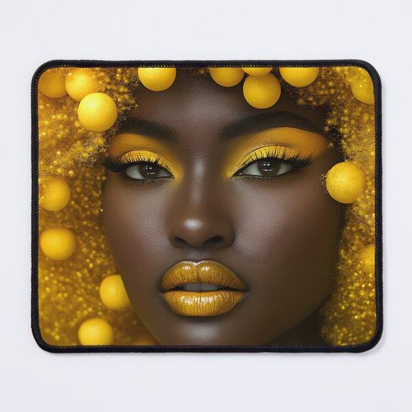 Item preview, Vibrant Yellow Beauty with Stunning Makeup Look designed and sold by Artessie.