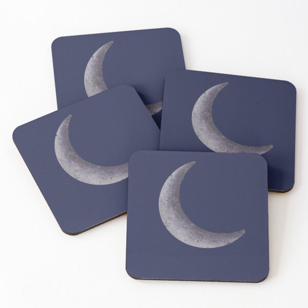 Item preview, Crescent purple moon on blue designed and sold by Lily Felt.