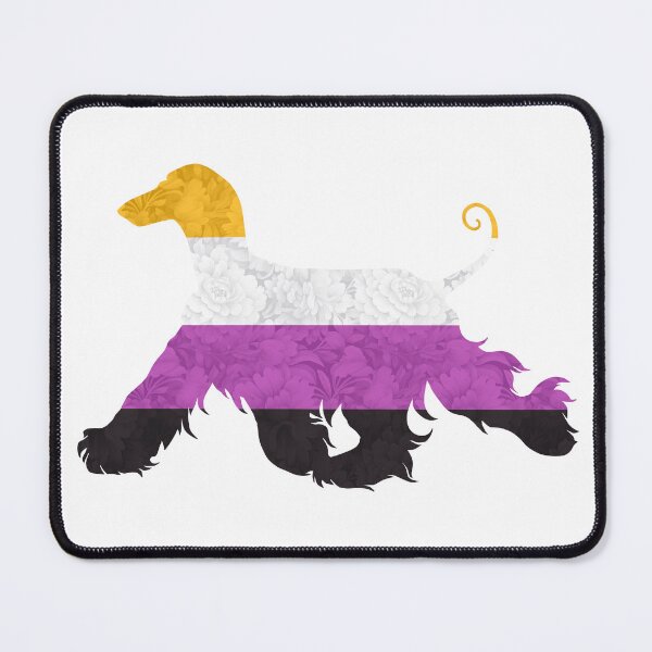 Item preview, Non-Binary Pride Afghan Hound designed and sold by Spinyflowerart.