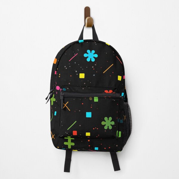 Item preview, Retro Confetti Symbols Pattern on Black designed and sold by bubblegoth.