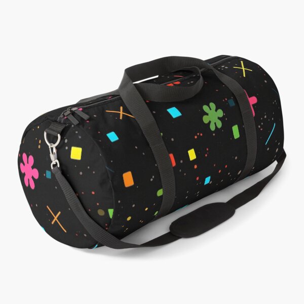 Item preview, Retro Confetti Symbols Pattern on Black designed and sold by bubblegoth.