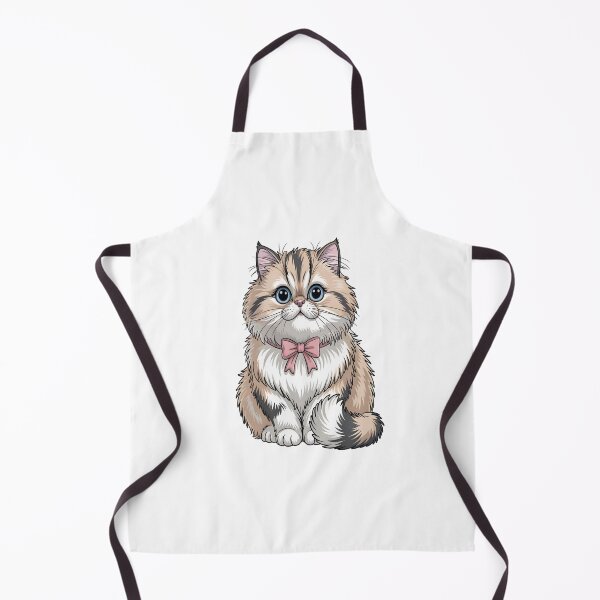 Item preview, Cute Fluffy Cat with Pink Bow Sticker designed and sold by stylishsketcher.