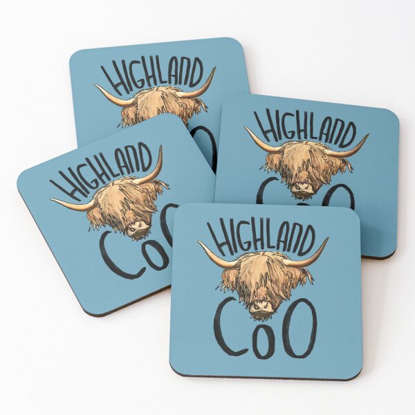 Artikelvorschau, Highland coo, Scottish cow entworfen und verkauft von badlydrawnbabe.