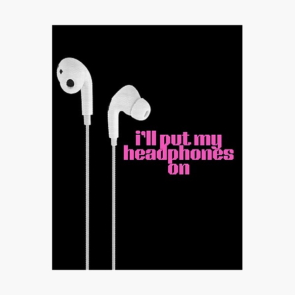 Item preview, headphones on designed and sold by nikkyromoz.