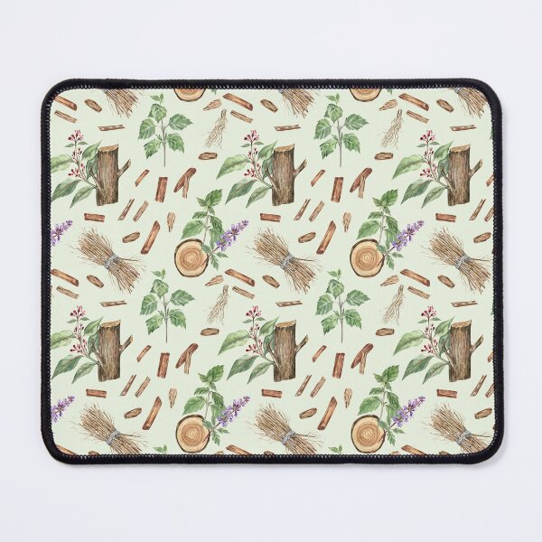 Item preview, Sandalwood, Patchouli and Vetiver - Natural pattern on green designed and sold by Flowersforbear.