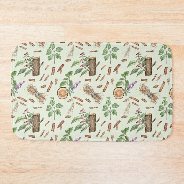 Item preview, Sandalwood, Patchouli and Vetiver - Natural pattern on green designed and sold by Flowersforbear.