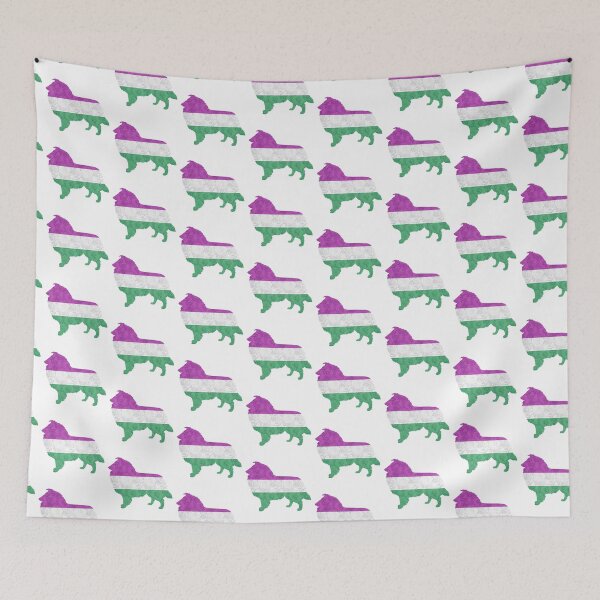Item preview, Genderqueer Pride Rough Collie designed and sold by Spinyflowerart.