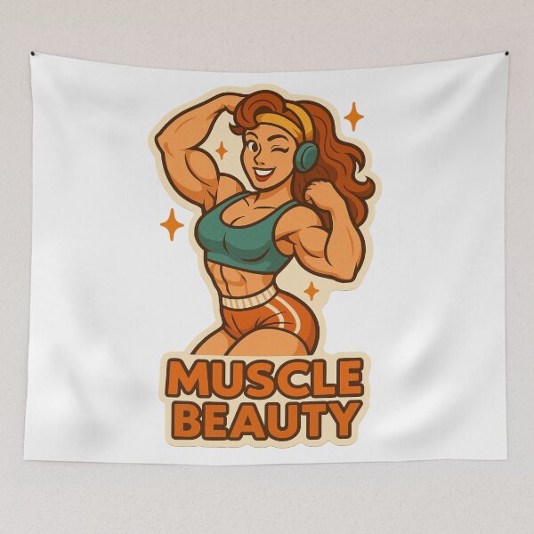 Item preview, Muscular Beauty with Fitness Style designed and sold by JonelleTshirts.