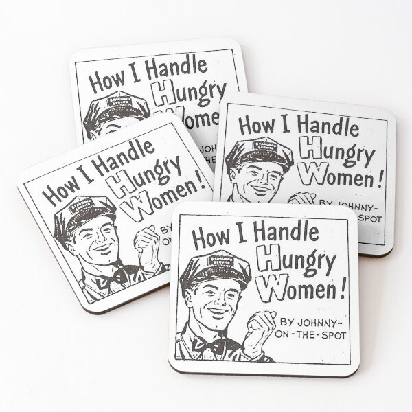 Artikelvorschau, Wie ich mit der Vintage-Werbung „Hungry Woman“ umgehe, Johnny vor Ort entworfen und verkauft von PIXEL POP DESIGNS - Beyond the Norm!.