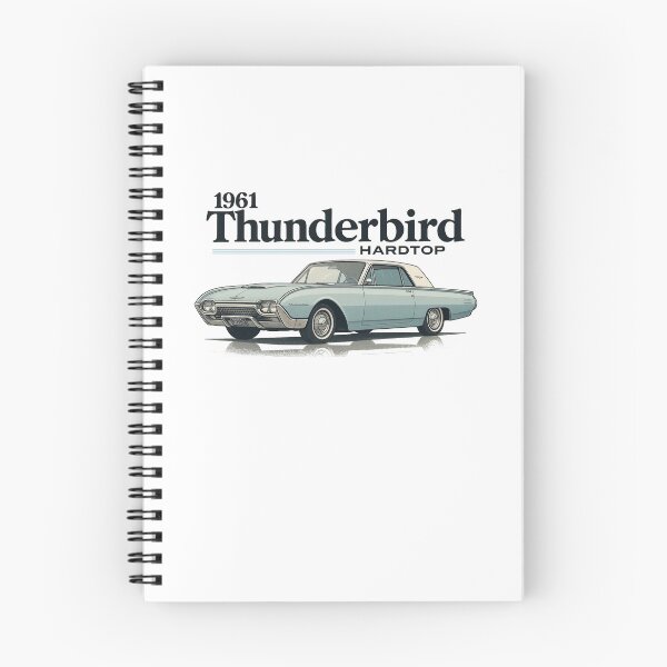 Item preview, 1961 Ford Thunderbird Hardtop Retro Classic in Light Blue and White designed and sold by TheArtOfCar.