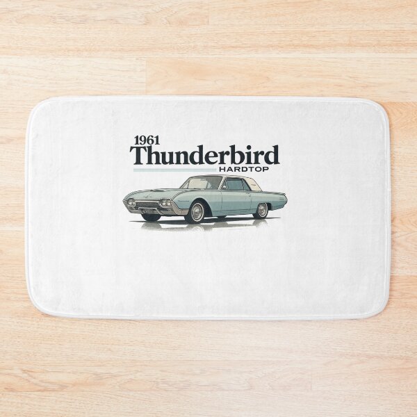 Item preview, 1961 Ford Thunderbird Hardtop Retro Classic in Light Blue and White designed and sold by TheArtOfCar.