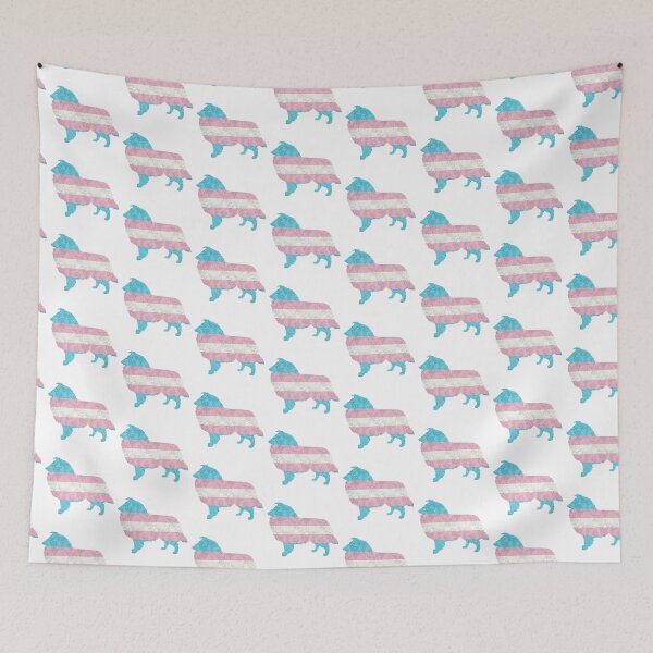 Item preview, Transgender Pride Rough Collie designed and sold by Spinyflowerart.