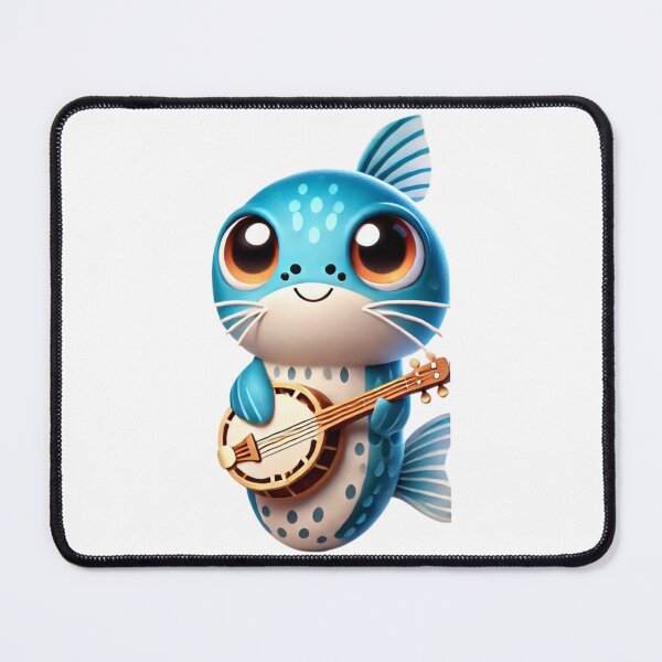Item preview, Adorable Banjo Catfish in Blue Harmony designed and sold by Sillytoe.