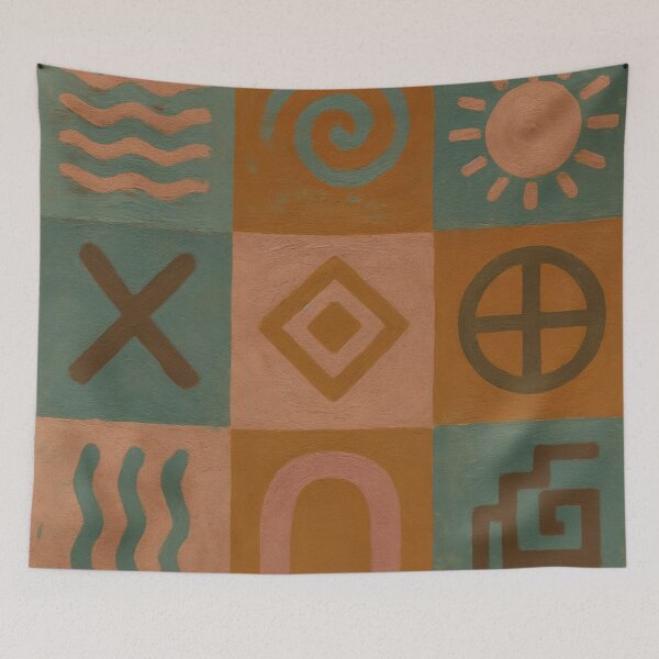 Item preview, Pattern in pleasant bright tones, wall art, merch designed and sold by BoBiloArt.