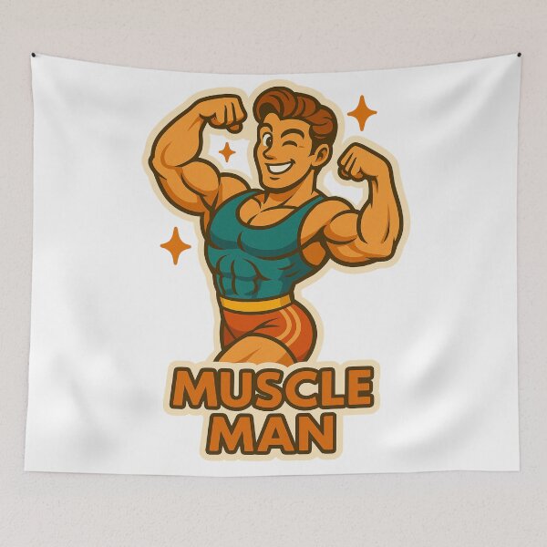 Item preview, Muscular Man with a Fitness Attitude designed and sold by JonelleTshirts.