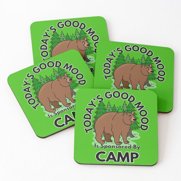 Item preview, Today’s Good Mood Is Sponsored By Camp  designed and sold by Kate Miller Illustrator.