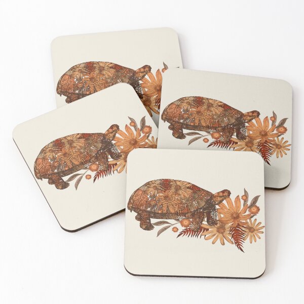 Item preview, Vintage Tortoise with Flowers designed and sold by ThenSheDid.