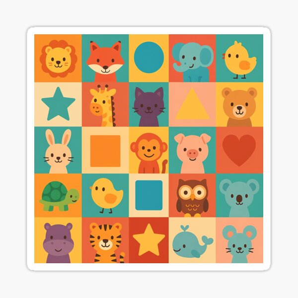 Item preview, Bright children's pattern #2 designed and sold by BoBiloArt.