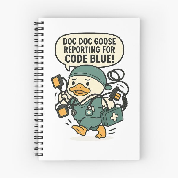 Item preview, Code Blue Goose Reporting for Duty - Resident Silly Goose designed and sold by DocDocShop.