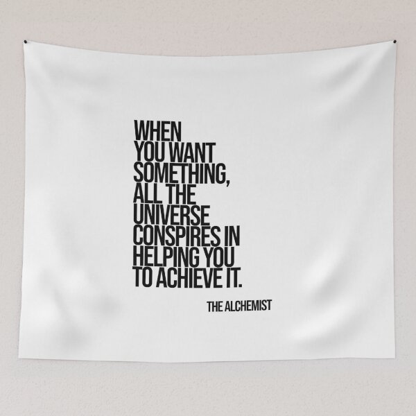 Item preview, The Alchemist Universe Conspires Quote designed and sold by Enea Kelo.