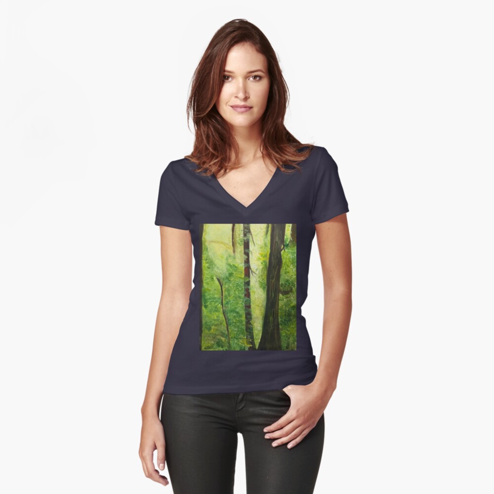 Item preview, Fitted V-Neck T-Shirt designed and sold by Artbysophie18.