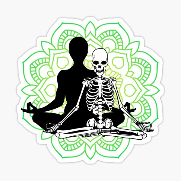 Item preview, Lotus Pose Meditate Bones designed and sold by ThenSheDid.