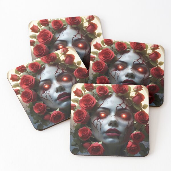 Item preview, Crimson Rose Witch – Beauty in the Broken horizontl version designed and sold by EmeraldeaArt.