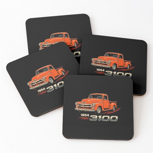 Item preview, 1954 Chevy 3100 Pickup Orange Classic Truck Retro Art T-Shirt designed and sold by TheArtOfCar.