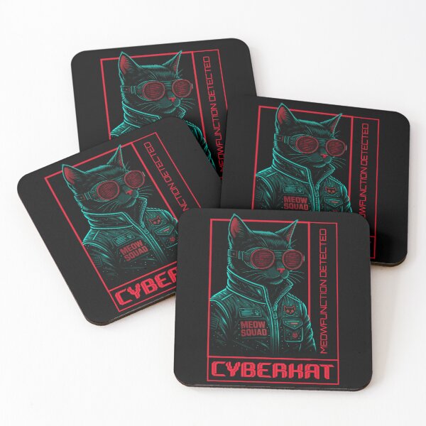 Item preview, Cyber Kat Meowfunction Detected – Glitchcore Neon Design designed and sold by RizVibes.
