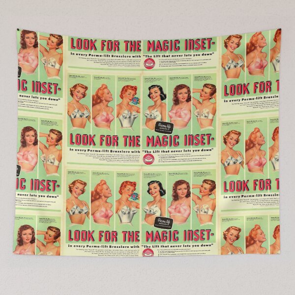 Item preview, 1951 Bra ad, brassiere advertsement, woman designed and sold by PIXEL POP DESIGNS - Beyond the Norm!.