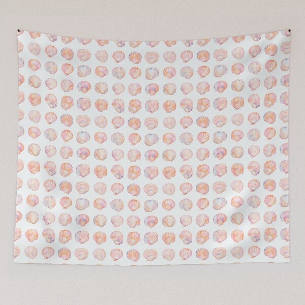 Item preview, Pastel Coastal Seashell Watercolor Patter designed and sold by lea-lani.