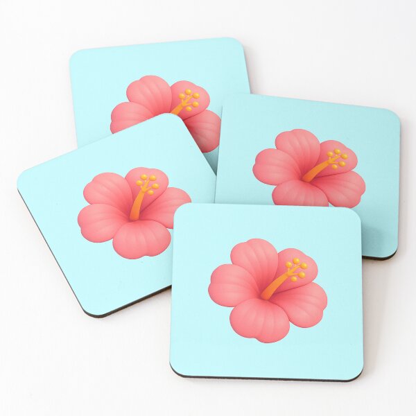 Item preview, Summer exotic hibiscus 3D flower trendy pattern tourquise background designed and sold by HandmadeMood.