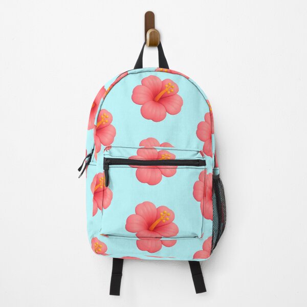 Item preview, Summer exotic hibiscus 3D flower trendy pattern tourquise background designed and sold by HandmadeMood.